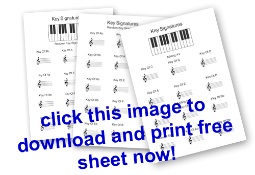 key signatures worksheets