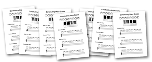 major scale worksheets