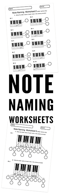 Free note naming worksheet to download