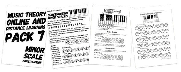 Music Theory Minor Scales Online and Distance Learning Pack 7