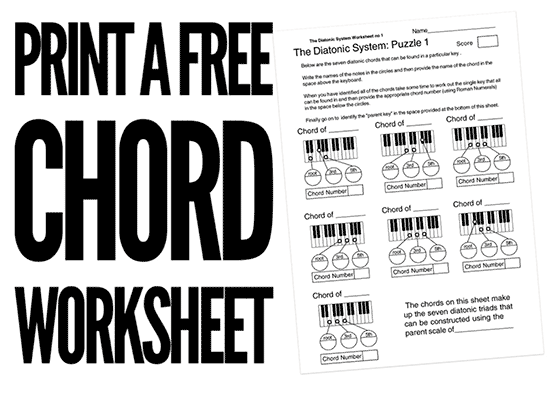 music theory chord worksheets and handouts