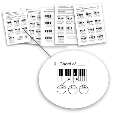 High School level music theory worksheets chords