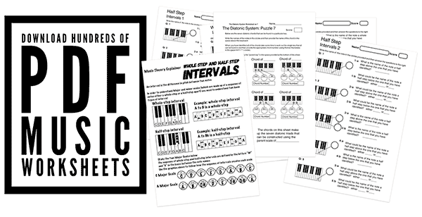music worksheets PDF