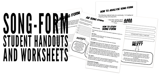 analysis of pop music song forms with worksheets